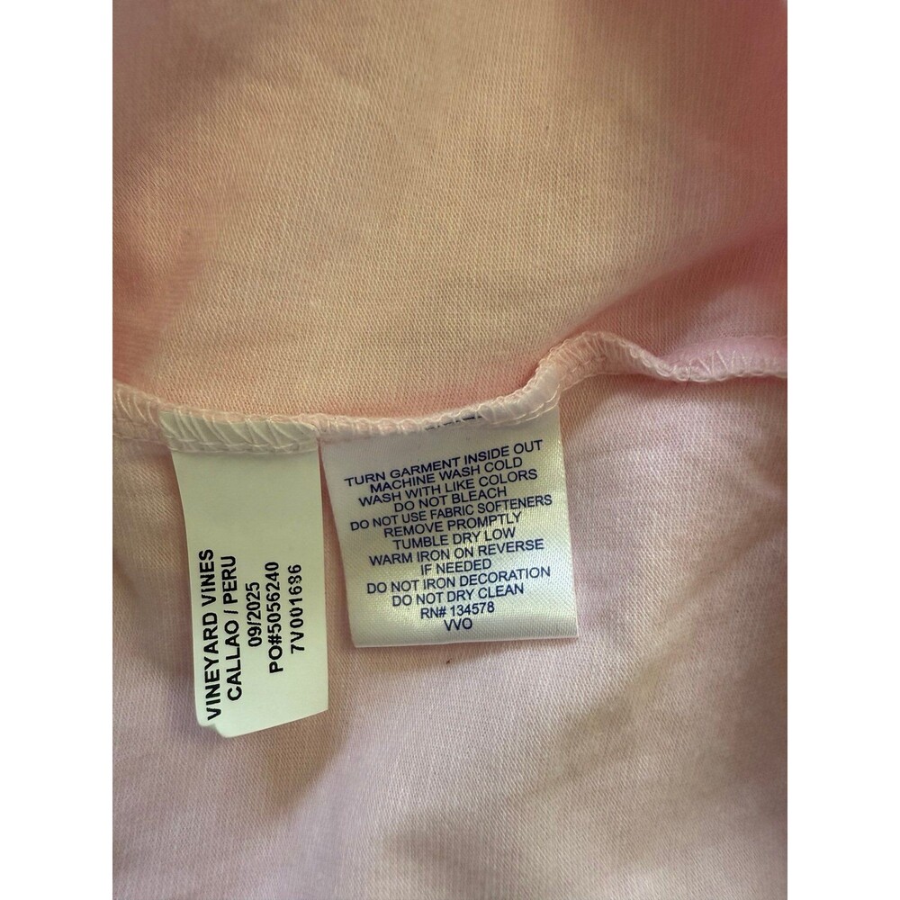 Vineyard Vines Pink Hoodie Lightweight T-Shirt Lont Sleeve Big Girls Size 16 NWT - Picture 6 of 7